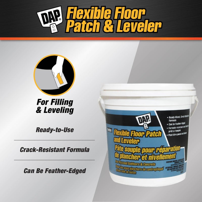 DAP 59184 QT RTU FLR Leveler, 32 oz, Light Gray - Image 2